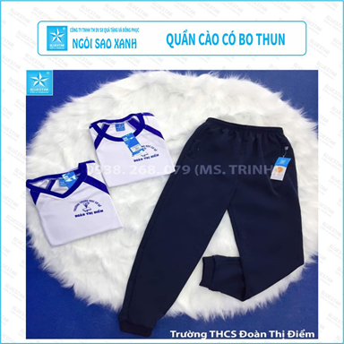 QUẦN CÀO XỊN CÓ BO THUN - THCS ĐOÀN THỊ ĐIỂM